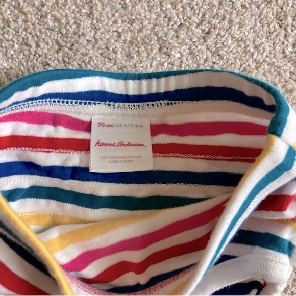 6-12M Hanna Andersson Rainbow Stripe Pocket Dress - Picture 7 of 7